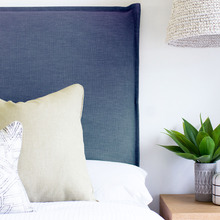 Navy Grace Upholstered Headboard with Slipcover