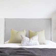 Light Grey Grace Upholstered Headboard with Slipcover