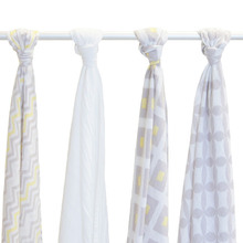 Organic Muslin Set 2 Pack Lemon Twist