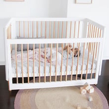 Riya Cot White and Beech