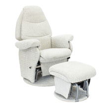 2 Piece Vogue Boucle Glider Chair & Ottoman Set