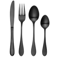 16 Piece Tablekraft Ink Soho Stainless Steel Cutlery Set