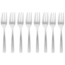 Tablekraft Amalfi Stainless Steel Cake Forks (Set of 8)