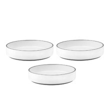 White Urban Muse 21cm Pasta Bowls (Set of 3)