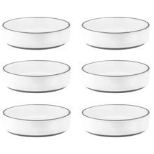 White Urban Muse 17cm Pasta Bowls (Set of 6)