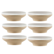 White Pebble Soho 15cm Footed Cereal Bowls (Set of 6)