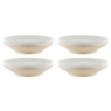White Pebble Soho 23cm Footed Pasta Bowls (Set of 4)