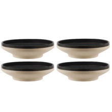 Speckle Black Soho 23cm Footed Pasta Bowls (Set of 4)