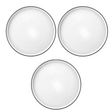 White Urban Muse 26.8cm Dinner Plates (Set of 3)