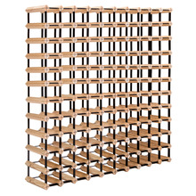 Emperio 120 Bottle Steel & Pine Wood Wine Rack