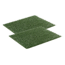 Green Synthetic Grass Pet Mats (Set of 2)