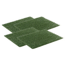 Green Synthetic Grass Pet Mats (Set of 4)