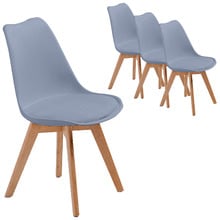 Eames Replica Faux Leather Dining Chairs (Set of 4)