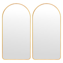 Sinead Arched Aluminium Bathroom Wall Mirrors (Set of 2)