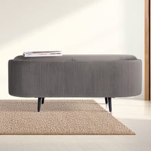 Evelyn Velvet Storage Ottoman Bench