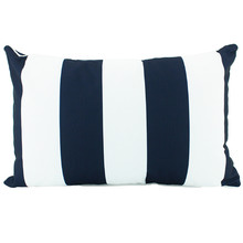 Navy Striped Deniece Lumbar Cushion