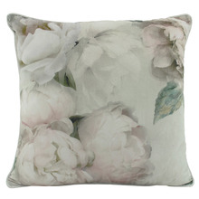 White Peony Velvet Cushion