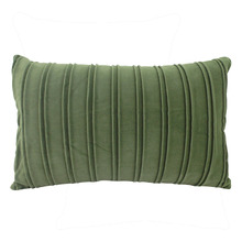 Pleated Rectangular Velvet Cushion