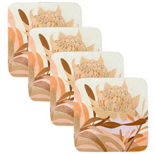 Autumn Protea Coasters (Set of 4)