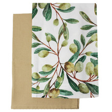 2 Piece Torun Olives Tea Towel Set