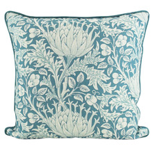 In Blue Time Linen-Blend Cushion