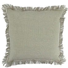 Fringed Stella Cotton & Linen Cushion