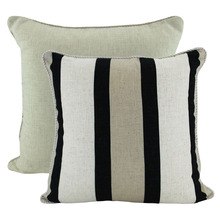 Striped Orlando Linen-Blend Cushion