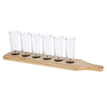 7 Piece Fontana Shot Glass & Serving Paddle Set