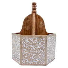 Hobart Mango Wood Cutlery Caddy