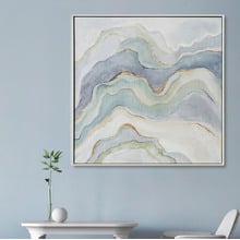 Wavy Baby Framed Canvas Wall Art
