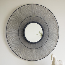 Elio Round Iron Wall Mirror