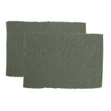 Napery Cotton-Blend Ribbed Placemats (Set of 2)