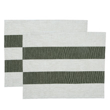 Napery Striped Cotton-Blend Placemats (Set of 2)