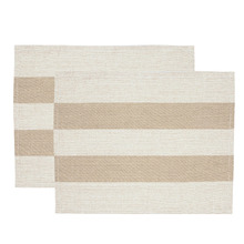Napery Striped Cotton-Blend Placemats (Set of 2)