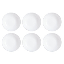 Atmore 21cm Opal Glass Soup Plates (Set of 6)