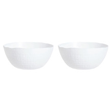 Atmore 23cm Opal Glass Salad Bowls (Set of 2)