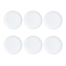 Fairfield 25cm Opal Glass Dinner Plates (Set of 6)