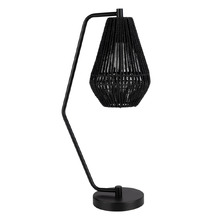Tomiko Black Rope & Metal Desk Lamp