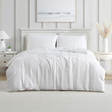 White Shiloh Jacquard Quilt Cover Set