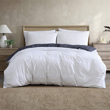 Indigo Stripe Auden Cotton Quilt Cover Set