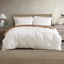 Mocha Stripe Auden Cotton Quilt Cover Set