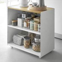 White & Oak Tower Kitchen Trolley