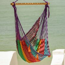 Isidoro Hand-Woven Cotton Mexican Chair Hammock