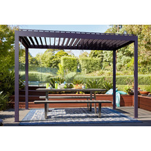 3 x 3.6m Charcoal Coolaroo Aluminium Louvred Gazebo