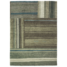 Himali Fossil Brown & Steel Grey Hand-Knotted Rug