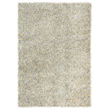 Yellow Young Hand-Tufted Pure New Wool Shag Rug