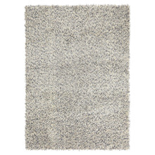 Off-White Young Hand-Tufted Pure New Wool Shag Rug