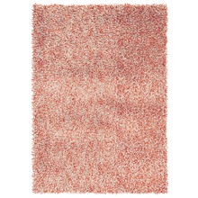 Red Young Hand-Tufted Pure New Wool Shag Rug