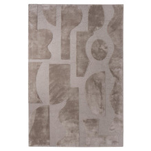 Cement Twinset Mural Tufted Wool Rug