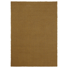 Mustard & Taupe Lace Hand-Hooked Indoor/Outdoor Rug